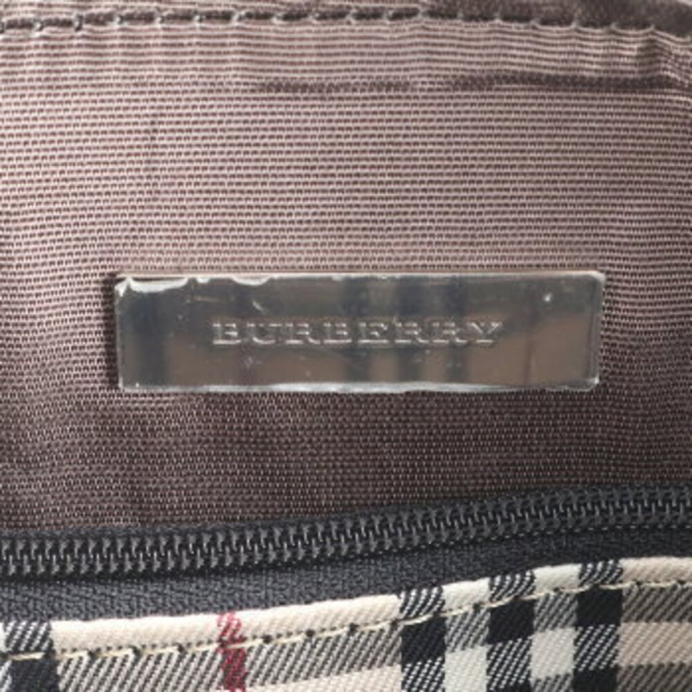 Burberry Nova check leather tote bag Boston shoulder handbag black MEE - Picture 8 of 8